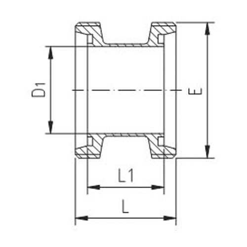 Соединительная часть GG 15x16x42 мм AISI 304